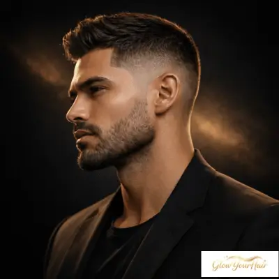 High fade haircut for men with clean gradient blend and styled textured top
