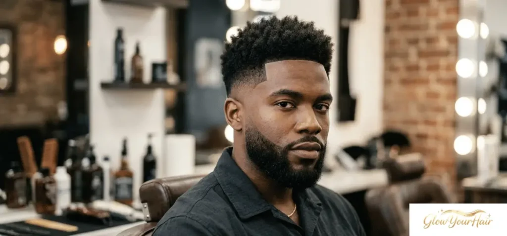 Mid Fade with Textured Afro Top