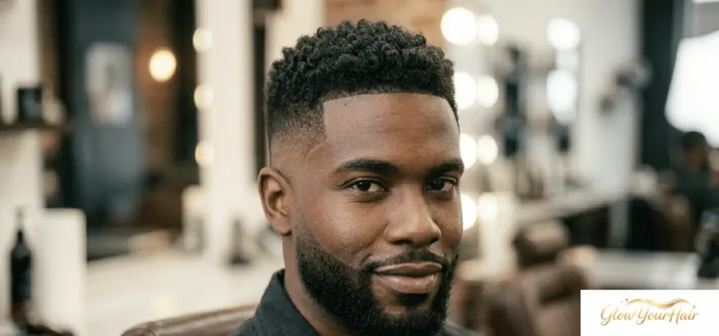 High Skin Fade with Curly Top