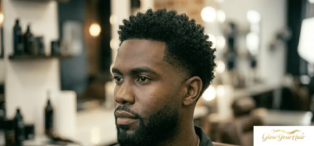 Temple Fade with Sponge Curls