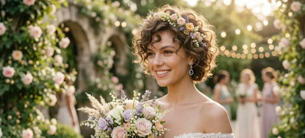 13 Messy Short Hairstyles for Wedding Day: The Full Guide (How to Do It, What to Buy, What It Costs) Messy Short Hairstyles for Wedding Day