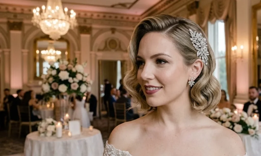 13 Messy Short Hairstyles for Wedding Day: The Full Guide (How to Do It, What to Buy, What It Costs) Messy Short Hairstyles for Wedding Day