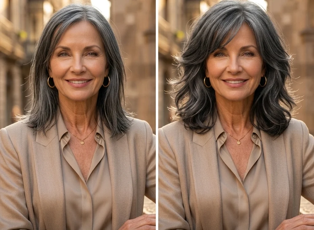 Medium-Length Layered Haircuts for Older Women