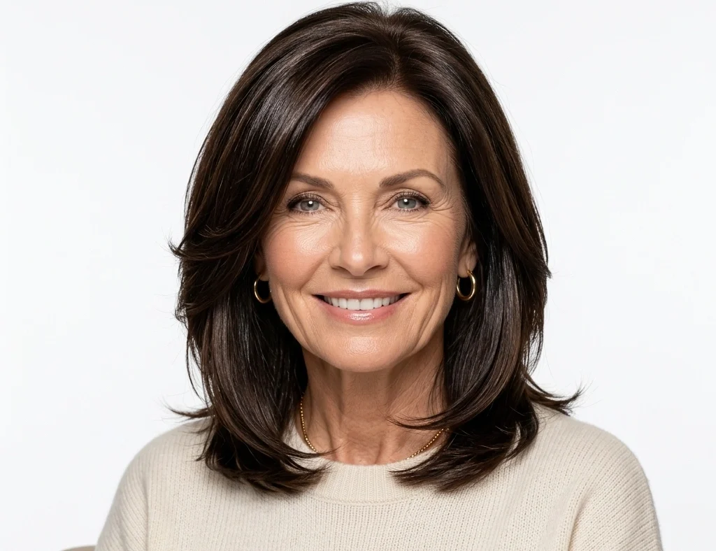 Medium-Length Layered Haircuts for Older Women