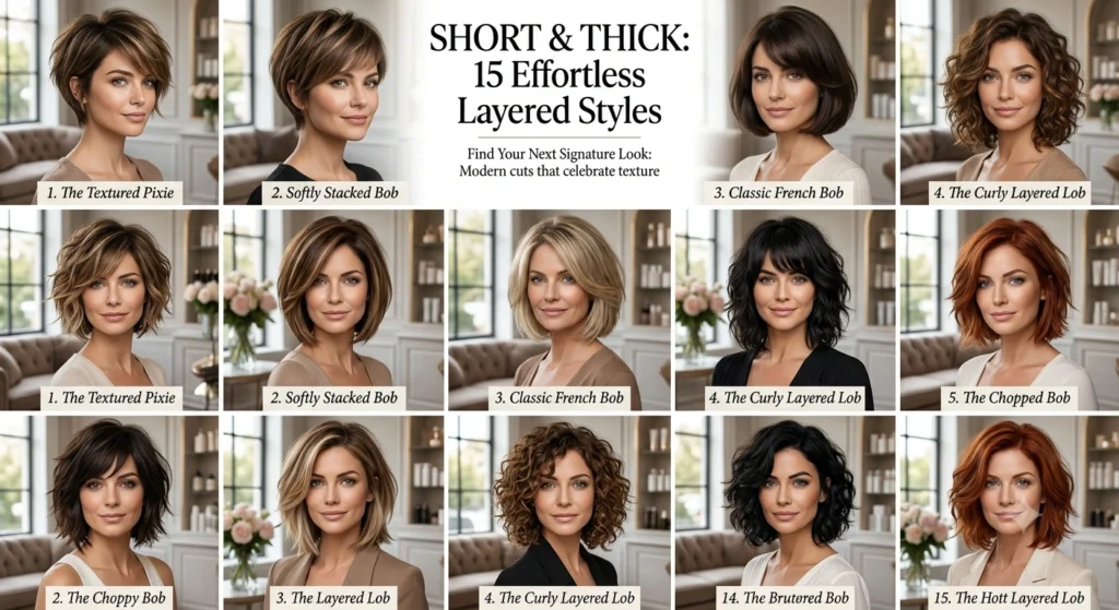 Short Layered Haircuts for Thick Hair