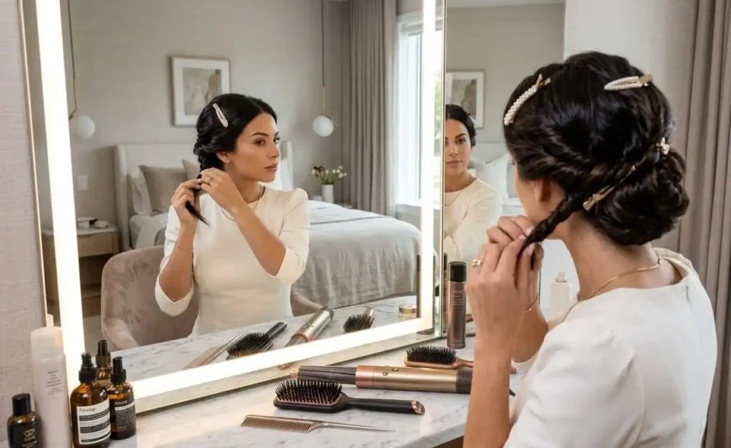 How to Do an Elegant Twisted Updo for Women