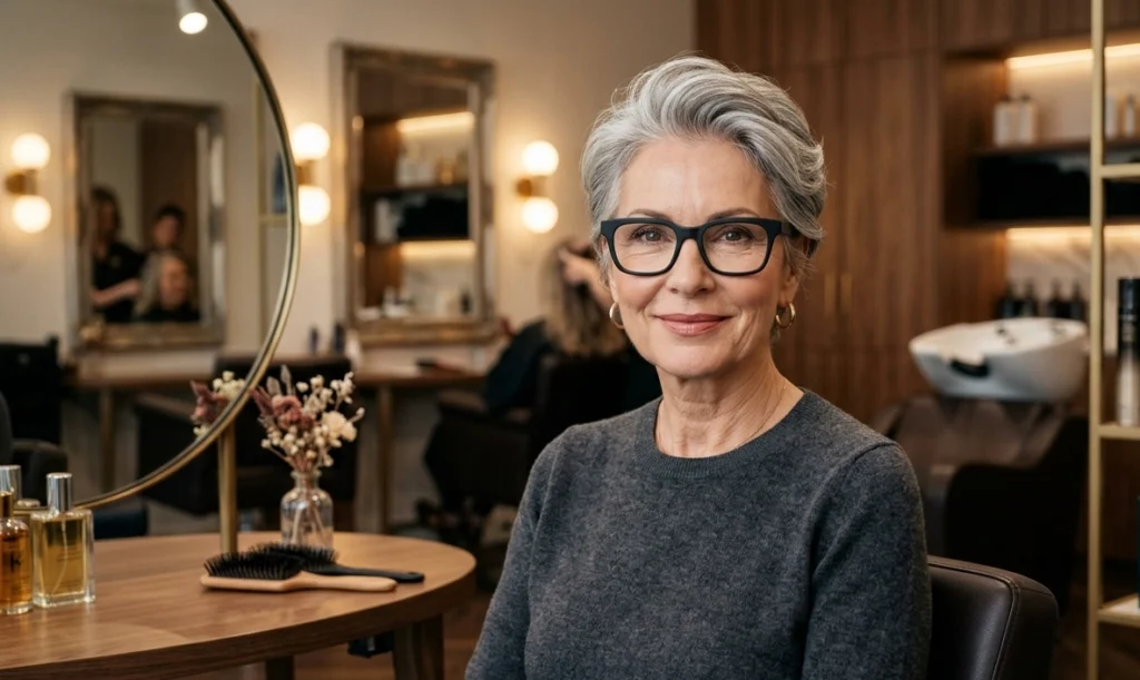 Short Hairstyles for Women Over 50 With Glasses: