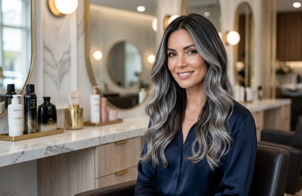 Gray Blending for Dark Hair