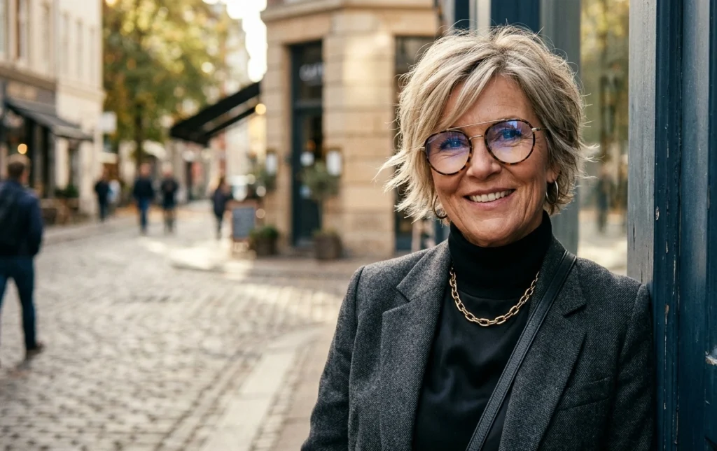 Short Hairstyles for Women Over 50 With Glasses: